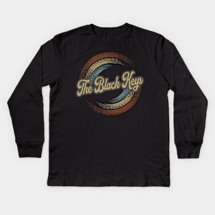 The Black Keys Circular Fade Kids Long Sleeve T-Shirt